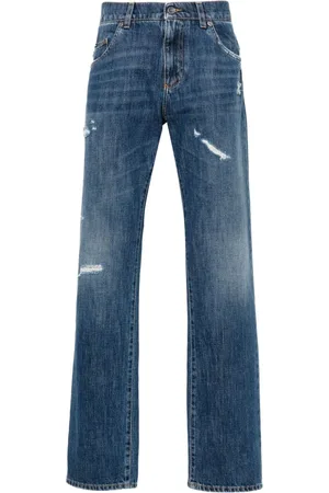 Dolce & Gabbana Gerade Jeans mit Distressed-Detail
