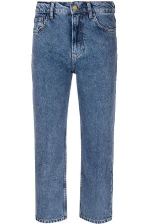 Serafini Cropped-Jeans mit hohem Bund