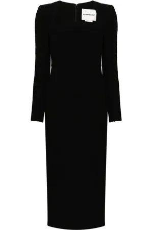 Roland Mouret Midikleid mit geschwungenem Ausschnitt