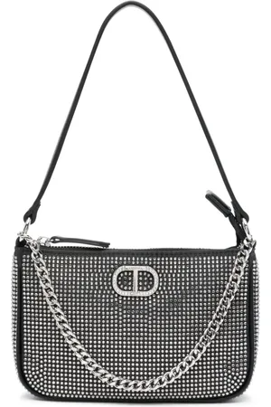 Twin-Set Kleine Schultertasche mit Kristallen