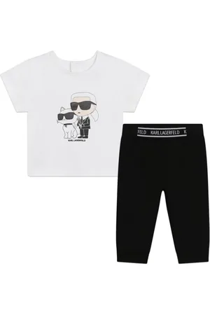 Karl Lagerfeld Leggings mit Ikonik Karl And Choupette-Print