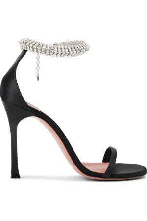 Amina Muaddi Iman Satin-Sandalen 105mm