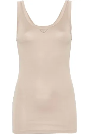Prada Trägershirt mit Dreiecks-Logo