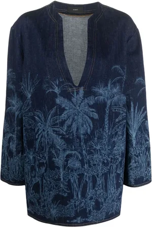 Alanui Jungle Toile de Jouy Jeans-Tunika
