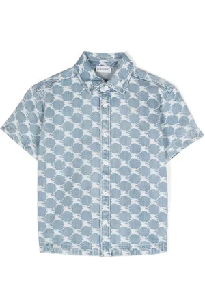 Burberry Jeanshemd mit Equestrian Knight-Print