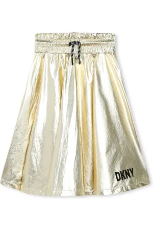 DKNY Rock im Metallic-Look mit Kordelzug