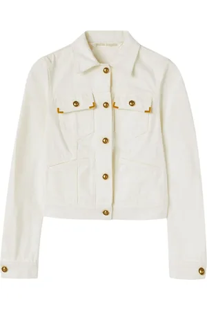 Palm Angels Jeansjacke mit Spreizkragen