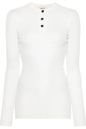 Khaite Fein geripptes Langarmshirt