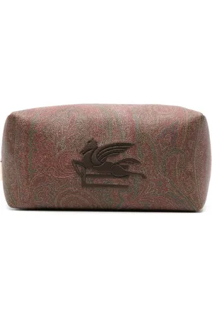 Etro Bestickter Pegaso Kulturbeutel mit Paisley-Print