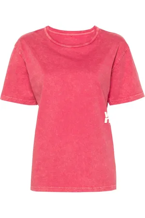 Alexander Wang Ausgeblichenes T-Shirt mit Logo-Print