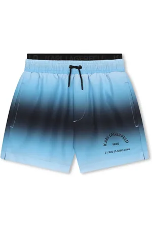 Karl Lagerfeld Kordelzug-Badeshorts mit Ombré-Print