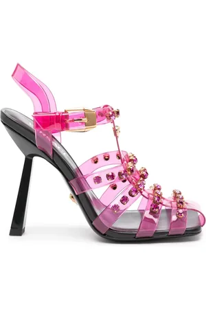 VERSACE Sandalen mit Kristallen 120mm