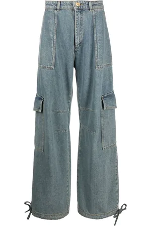 Moschino Halbhohe Wide-Leg-Jeans