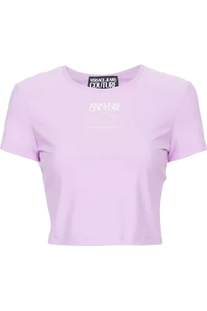 VERSACE Cropped-T-Shirt mit Logo-Print