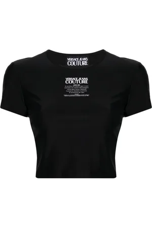 VERSACE Cropped-T-Shirt mit Logo-Print