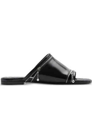 Burberry Flache Sandalen mit Reißverschlussdetail