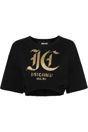 Roberto Cavalli Cropped-Top mit Logo-Print