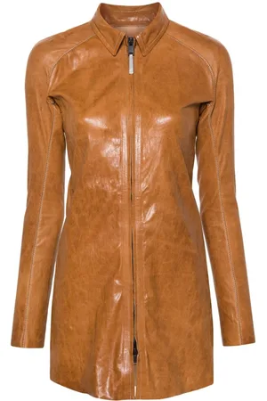 ISAAC SELLAM EXPERIENCE Lederjacke mit markanten Nähten