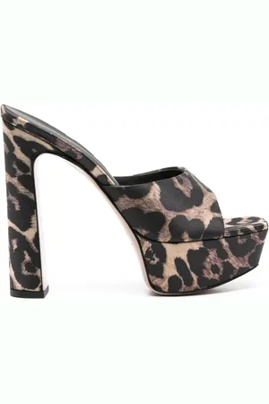 LE SILLA Resort Mules mit Leoparden-Print 140mm