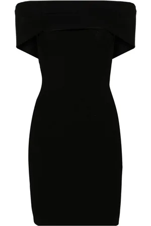 Pinko Geripptes Minikleid mit drapiertem Ausschnitt