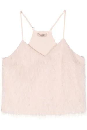 Twin-Set Top mit Federn