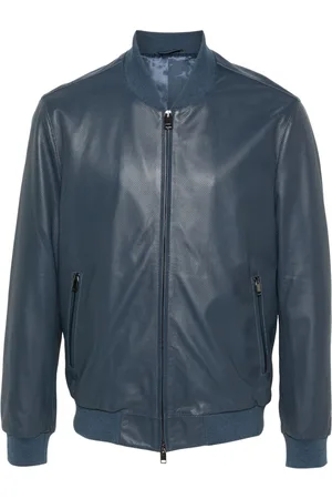 BRIONI Perforierte Bomberjacke aus Leder