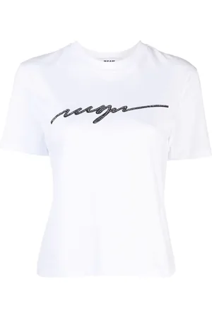 Msgm T-Shirt mit Logo-Applikation
