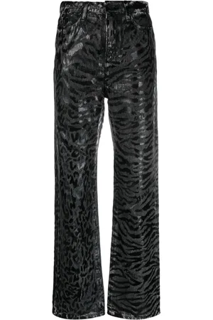 Karl Lagerfeld Gerade Jeans mit Animal-Print