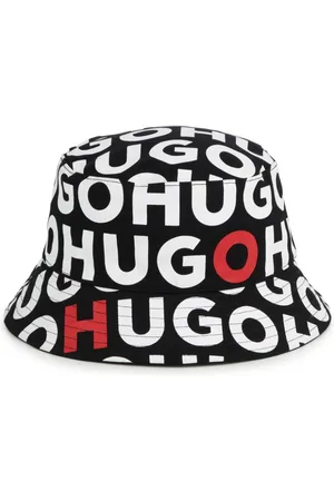 HUGO BOSS Fischerhut mit Logo-Print