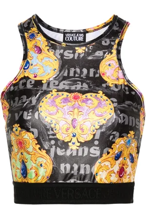 VERSACE Cropped-Top mit Print