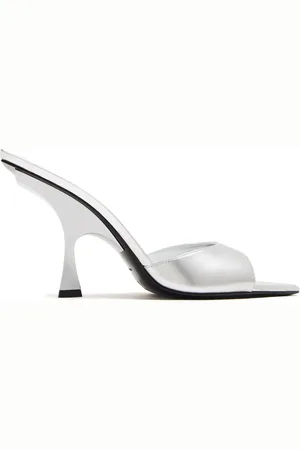 The Attico Ester Mules im Metallic-Look 95mm
