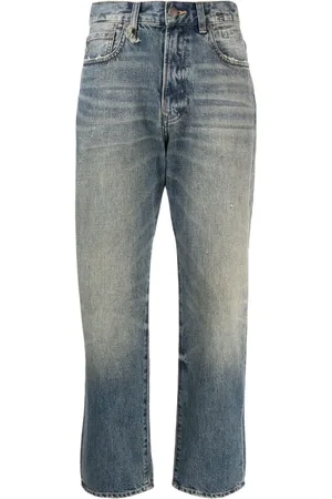 R13 Weite Cropped-Jeans