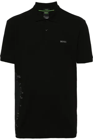 HUGO BOSS Pikee-Poloshirt mit gummiertem Logo