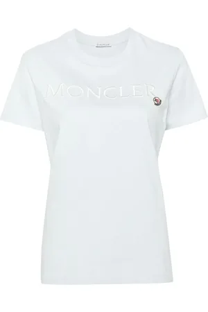 Moncler Besticktes T-Shirt aus Bio-Baumwolle