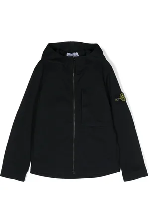Stone Island Twill-Kapuzenjacke mit Reißverschluss