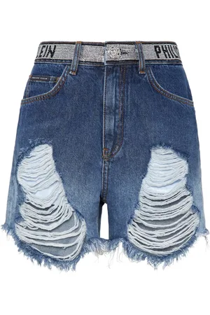 Philipp Plein Shorts im Distressed-Look