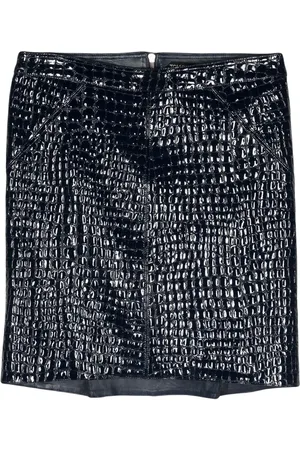 Tom Ford Leder-Minirock mit Kroko-Prägung