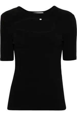 REMAIN Geripptes Oberteil mit Cut-Out