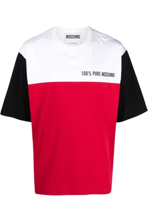 Moschino T-Shirt aus Bio-Baumwolle in Colour-Block-Optik