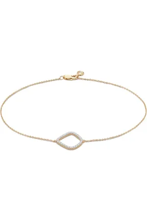 Monica Vinader 14kt Riva Kite Gelbgoldarmband mit Diamanten