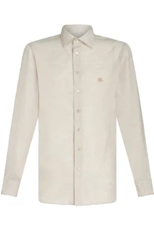 Etro Meliertes Hemd mit Pegaso-Stickerei