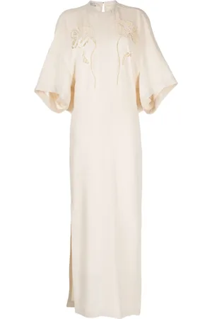 Stella McCartney Langes Kleid mit Lochstickerei