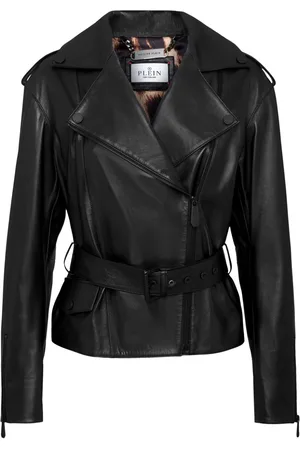 Philipp Plein Lederjacke mit Oversized-Logo