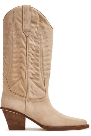 PARIS TEXAS Wildlederstiefel mit Stickerei 70mm