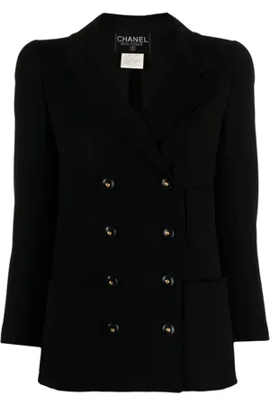 CHANEL 1995 doppelreihige Wolljacke