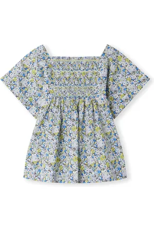 BONPOINT Gesmokte Bluse mit Blumen-Print