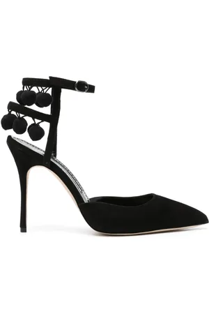 Manolo Blahnik Spitze Pumps mit Pompon-Detail