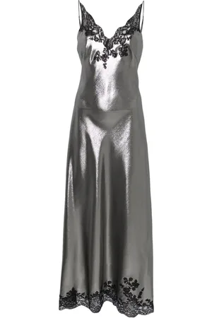 CARINE GILSON Camisole-Kleid mit Spitzenborten