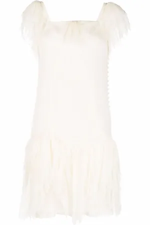 John Galliano 1990s Seidenkleid mit Rüschen