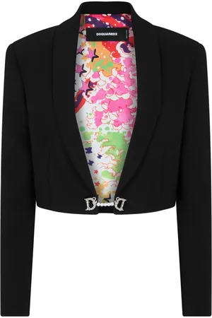 Dsquared2 Cropped-Blazer mit Logo-Schild